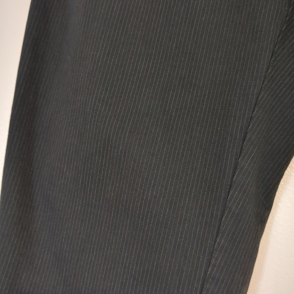 Calvin Klein Chino Pants Mens 34 Black Stripe Cotton Business Casual Formal - Picture 3 of 11